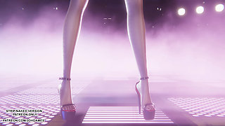 [mmd] T-ara - Day by Day Ahri Sexy Striptease League of Legends Hentai Uncensored 4K 60fps