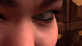 Hot Asian Milf maid spreads her legs and lifts them to get anal sex