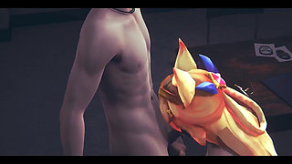 Lol Hentai - Ahri Star Guardian Blowjob - Japanese Asian Manga Anime Film Game Porn