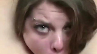 Cheerleader wants pics ends up licking cum off plate