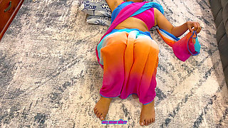 Saree Sex - Cuckold Shares Indian Hotwife - Friend Pounds Her Missionary After 69 Position
