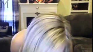 Blonde Webcam Girl's Anal Dildo Show