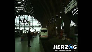 Hot slut blows some old bavarian peasant