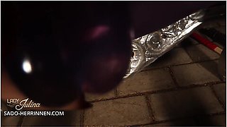 Become Lady Julinas Latex Slave And Strapon Sucker