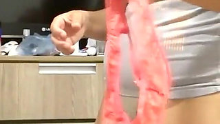 Stepmother on the Beach Gets Dressed and Undressed; I Jerk off While Filming Her.