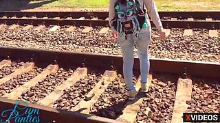 Stranger Creampie Under Bridge - Real Panties Wet Public Sex