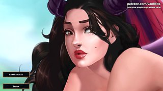 Busty demon cougar gets creampied in the great outdoors - animated adventure