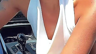 Rough Outdoor Fuck on the Car in Montenegro- Sexy Brunette Latina Show Extreme Blowjob and Fuck Doggy Style in POV