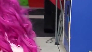 Thick Lily Lou Caught Stealing Gets Punished by Two Bodega Clerks