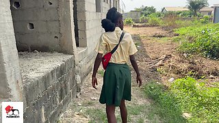 Dark Skinny Student Fucked Hard in Uncompleted Building