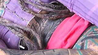 Tattooed Hippie's Anal Fucking with Big Toy and Get Fuck by Real Big Cock