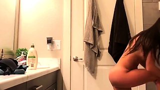 Peeking at my niece in the bathroom