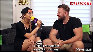 Ebony German Porn Star Fucks Lucky Fan