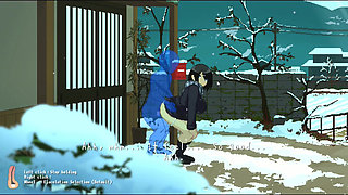 Hentai Game - Massive Tits Babe Rough Sex in Cold Weather