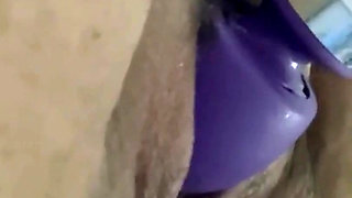 Bbwbootyful stimulating my fat hairy pussy with electric wand