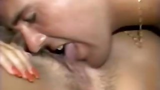 Retro erotic and lesbian licking