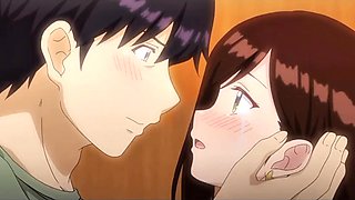 Brunette and busty teen never misses a chance to take his big cock inside hentai