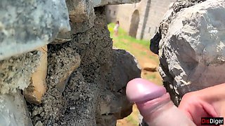 Public Dick Flashing - Girl Help Me to Cum in Mountains