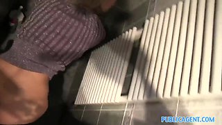 PublicAgent: Office secretary fucked by a huge cock in the toilet