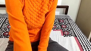 Indian Step Daughter Seduces Her Step Father for Sex and Blowjob with Dirty Talks