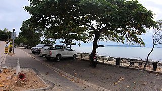 Motobike ride for Thai GF and home sex