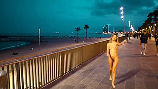 Naked Rebecca Exposed in Public Streets