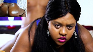 Ebony Glazed Doughnut Butt Getting WORKED - Nude Facial /