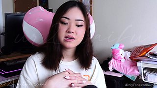 Softcore solo with cute asian chick Akane Ozora