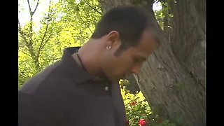 Brunette MILF Lezley Zen Sucks Cock Outdoor For Cum In Mouth