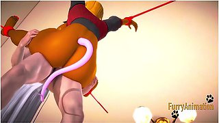 Furry Hentai 3d Yiff - Mouse Is Fucked On A Sex Swing By A Fox Man