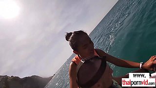 Amateurs Thai teenage suck BWC on jet ski