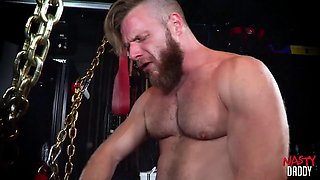 Brian Bonds Rims Muscle Daddy Dale Savage Then Bareback Pounds Him Raw