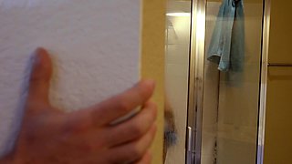 Showering teen stepsis prank and fucked