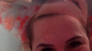 Breath Holding Underwater in Bathtub and Record with Waterproof Camera