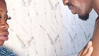 Ebony Chocolate Hot Kitchen and Bathroom Raw Sex Fuck with Monster Cock
