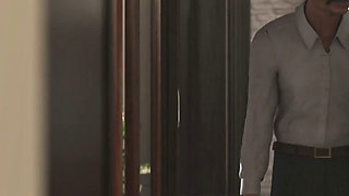 Being a Wife (v1.220p) - P9 - the Cheating Wife Cuckolds Her Husband While on a Phone Call and Gets Caught by Her Stepson