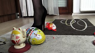 kirstin nylon legs and heels crushing