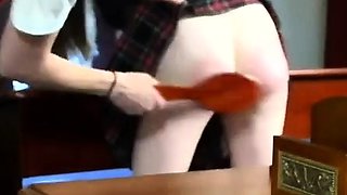 Redhead fetish spanking and pussy vibrating