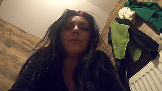 Ripped Pantyhose Pee Fetish - Blue Lingerie, Close-up Pussy Pee and Toilet Mess