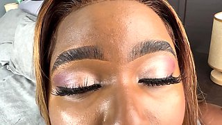 Busty Black Girl Gets Creampied Before Going to Church