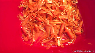 Peeing on Carrots For Your Meal