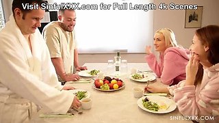 Sam Bourne & Antonia Sainz Fuck in Passionate Foursome - Blowjob & Doggystyle HD