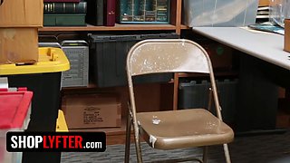 Shoplyfter - innocent female Shane Blair gets her labia covered in cum to avoid troubles with the law