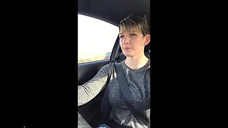 Masturbating in the car solo