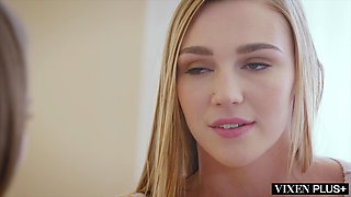 Horny babes are having passionate lesbian sex while nobody is at home