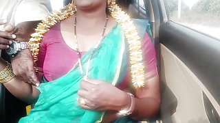 Step dad daughter in law car sex, telugu dirty talks, part -1