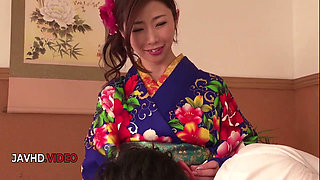 Ayumi Shinoda Gives Amazing Kimono Blowjob Before Hardcore Sex Showdown