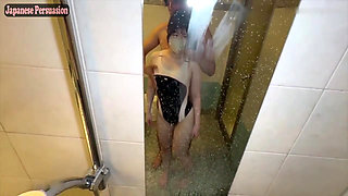 Swimsuit Shine Fair Skin Black Hair Beauty in a Sleek Suit Shows off a Bold and Striking Appeal