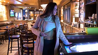 -BralessForever.com- Hotwife Veerle - Flashing in the