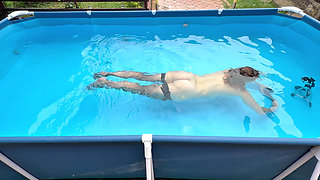 Breath Holding Underwater in Pool